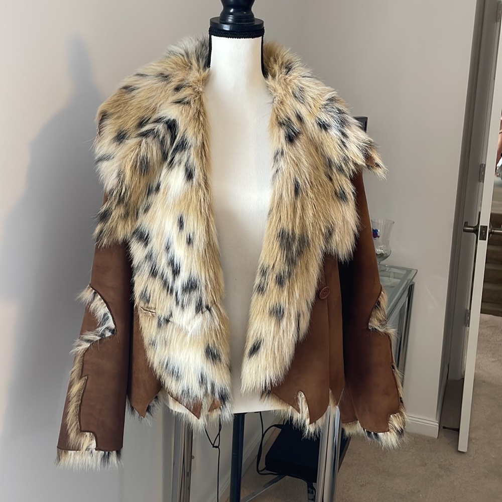 Faux suede jacket - Picture 4 of 5